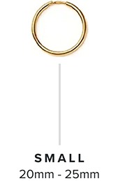 Hoop Earrings Size Guide - Sizes under 20mm - 25mm - Small | REEDS Jewelers
