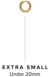 Hoop Earrings Size Guide - Sizes under 20mm - Extra Small | REEDS Jewelers